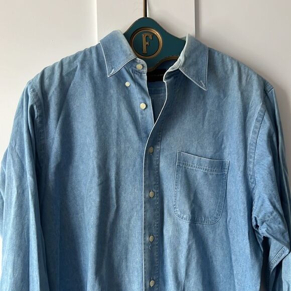 Vintage Chaps • Ralph Lauren Denim Shirt - 16 - Picture 2 of 5